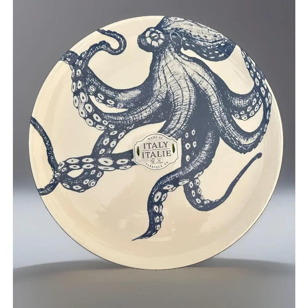 Ceramiche Octopus Chop Serve Plate Platter 12